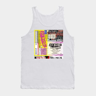 SEX PISTOLS Vintage Concert Tickets British PUNK Band #21 Tank Top